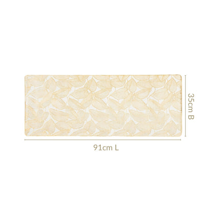 Leaf Embossed Golden Table Runner 91x35cm