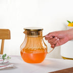 Premium Fluted Amber Borosilicate Glass Jug 1550ml