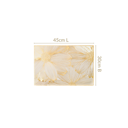 Luxe Golden Petals Table Mat Set Of 6