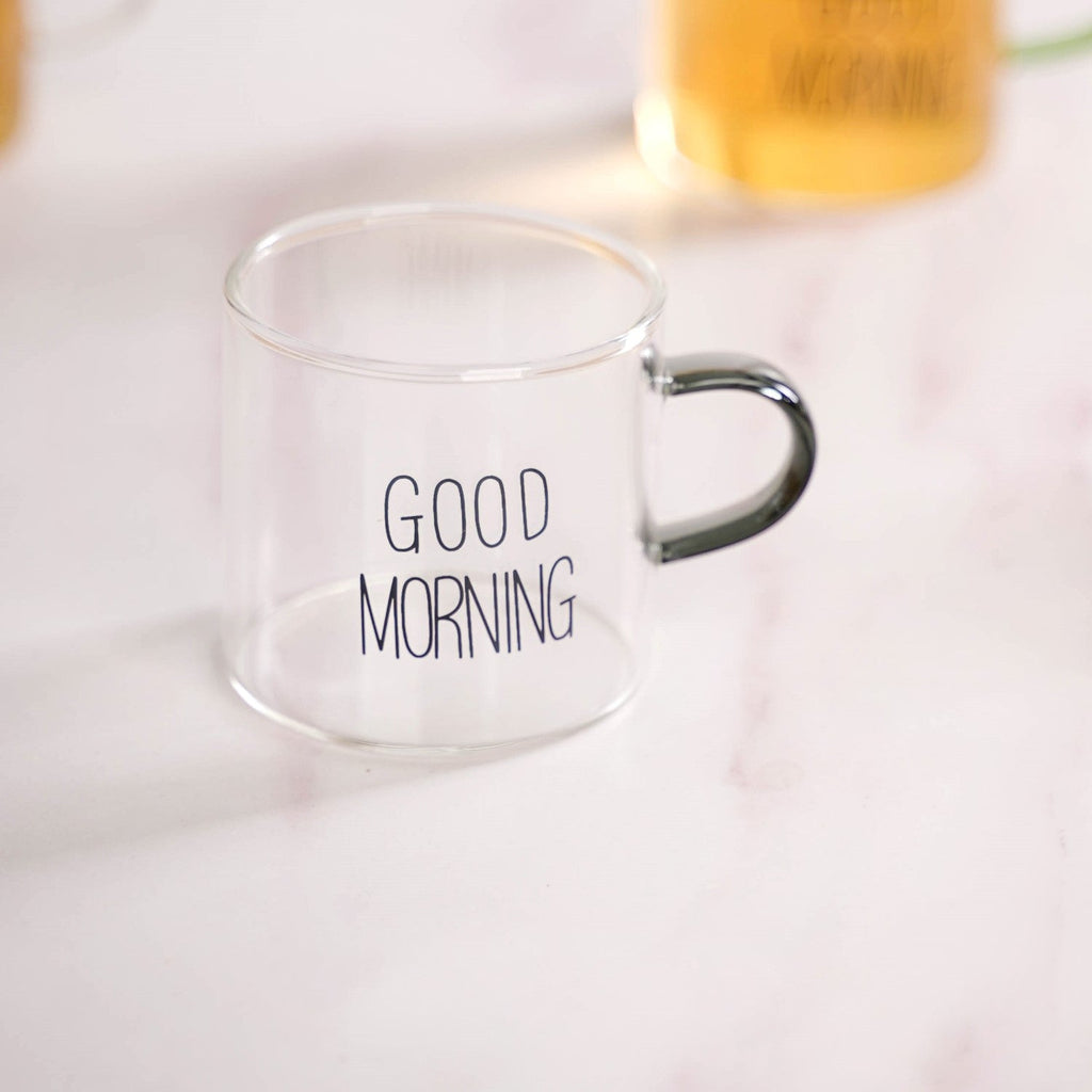 Good Morning Assorted Multicolour Handle Tea Cups Set Of 6 130ml