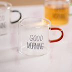 Good Morning Assorted Multicolour Handle Tea Cups Set Of 6 130ml