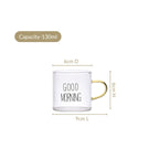 Good Morning Assorted Multicolour Handle Tea Cups Set Of 6 130ml