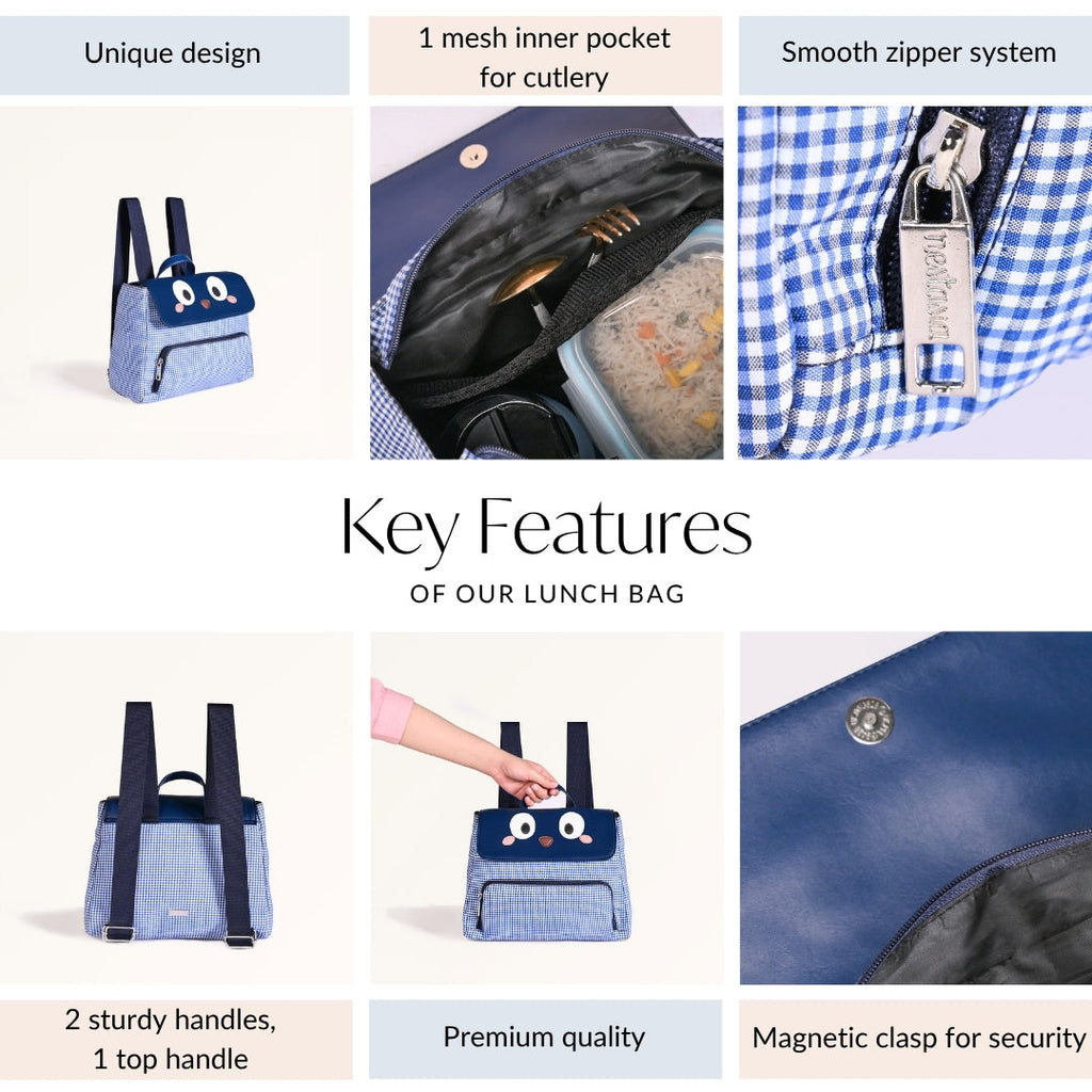 Googly Eyes Checkered Bag For Kids