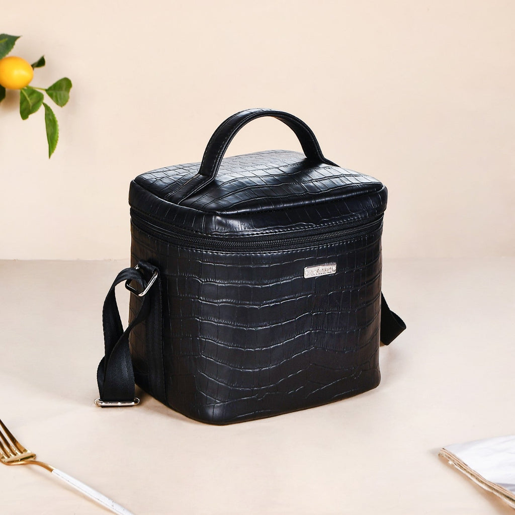 Gourmet Carry Lunch Bag Lunch Box Hamper Black