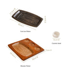 Gourmet Sizzler Plate And Ceramic Bowl Set