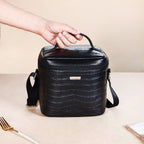 Gourmet Carry Lunch Bag Lunch Box Hamper Black