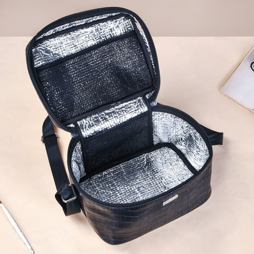 Gourmet Carry Lunch Bag Lunch Box Hamper Black