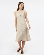 Button Front Linen Dress