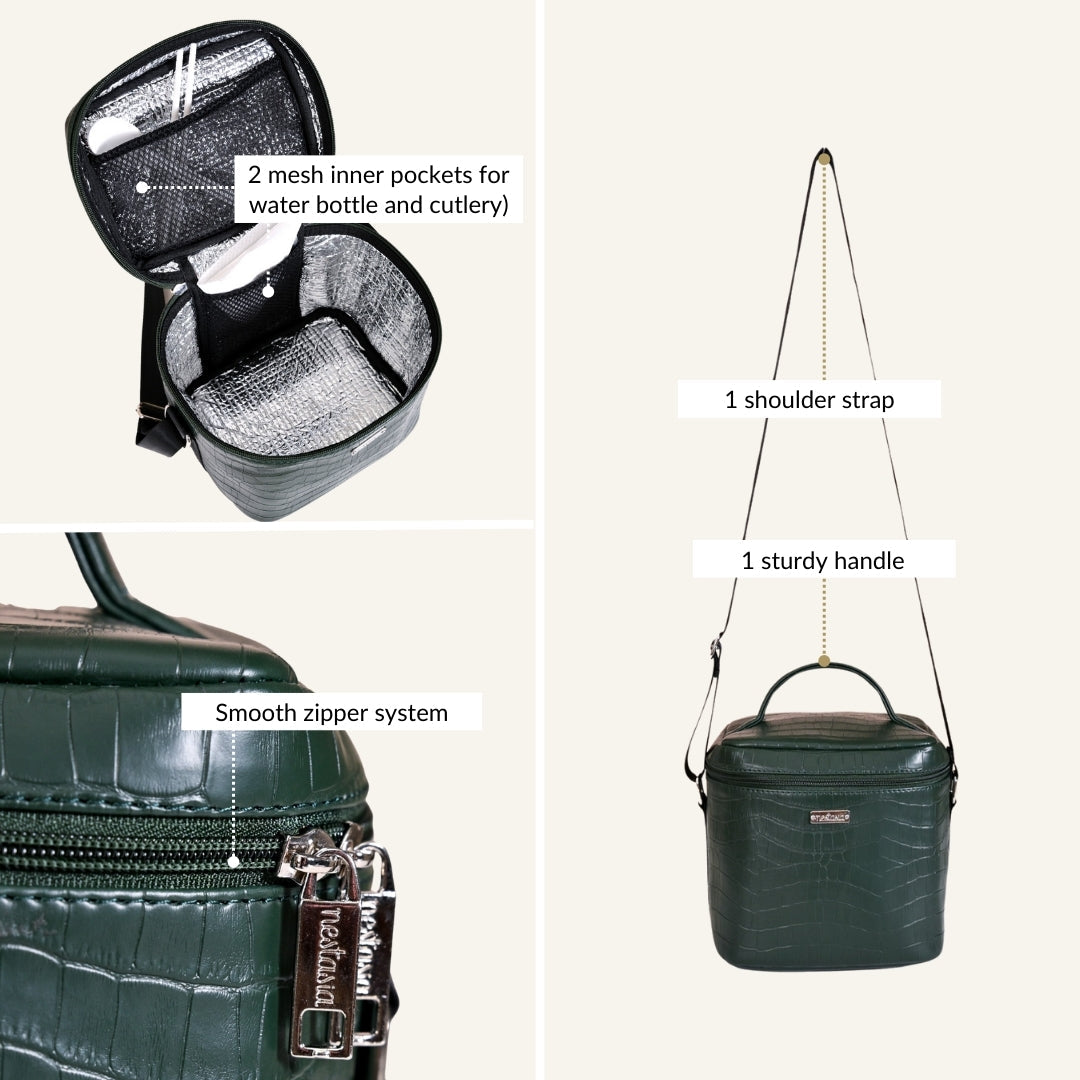 Luxe Insulated Lunch Bag Green