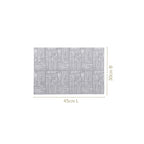 Basket Weave Grey Dinner Table Mats Set Of 6