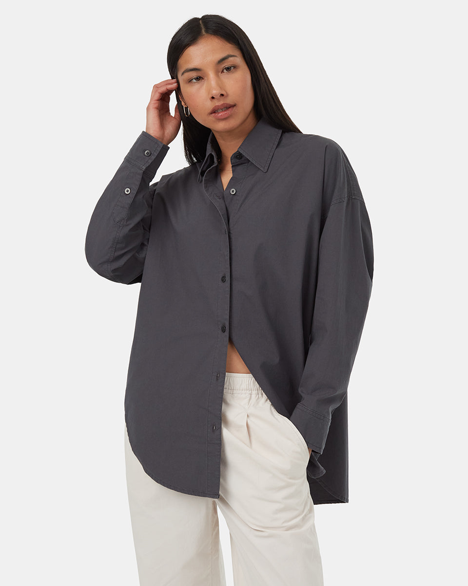EcoStretch Cotton Oversized Shirt