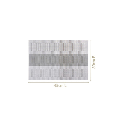 Grey Toned And Textured Mat Set Of 6