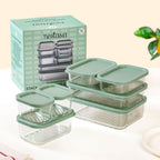 Groovo Stack On Storage Container Sage Green Set Of 7