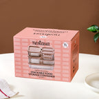 Groovo Stackable Glass Food Storage Container Set Of 6