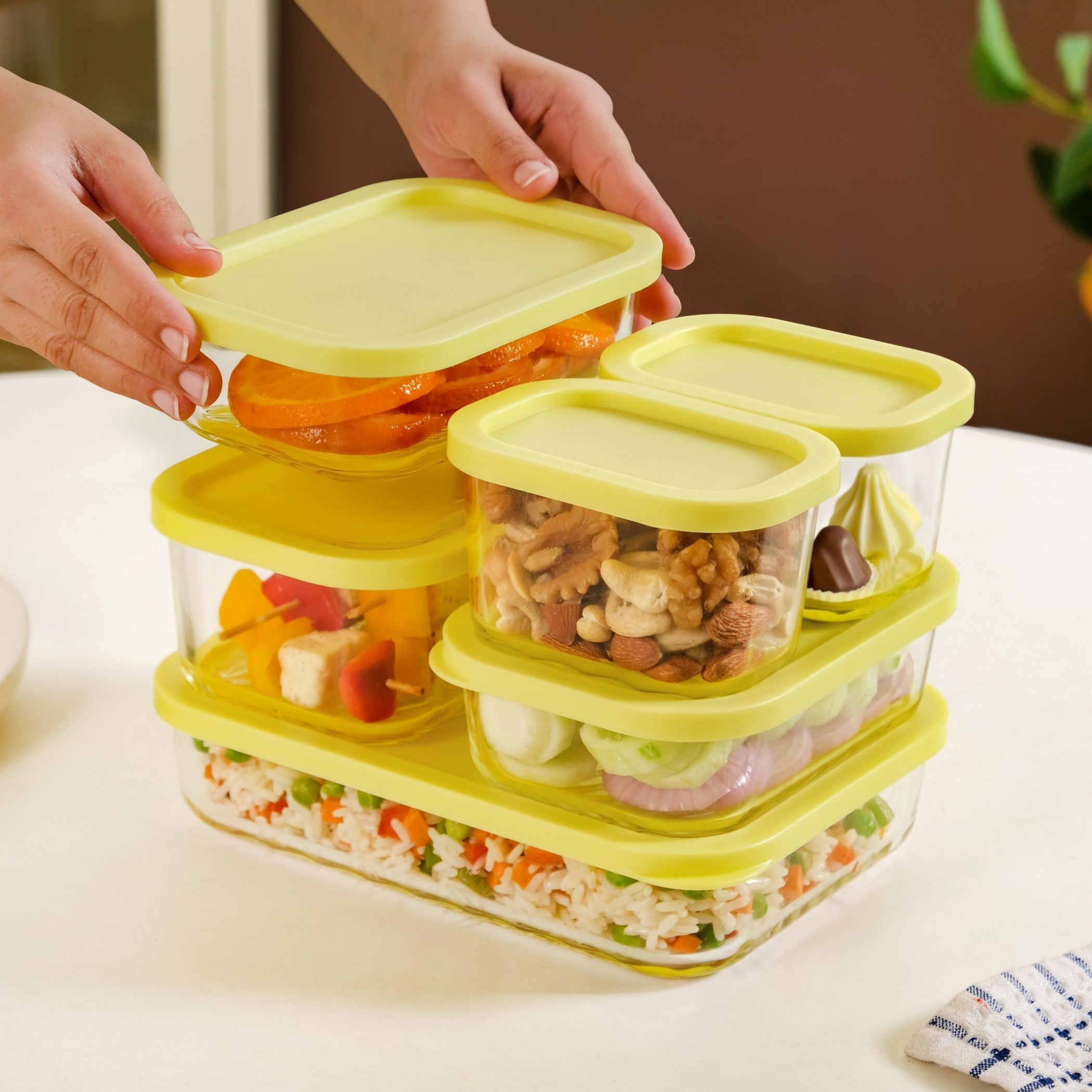Groovo Stackable Storage Container Set Of 6