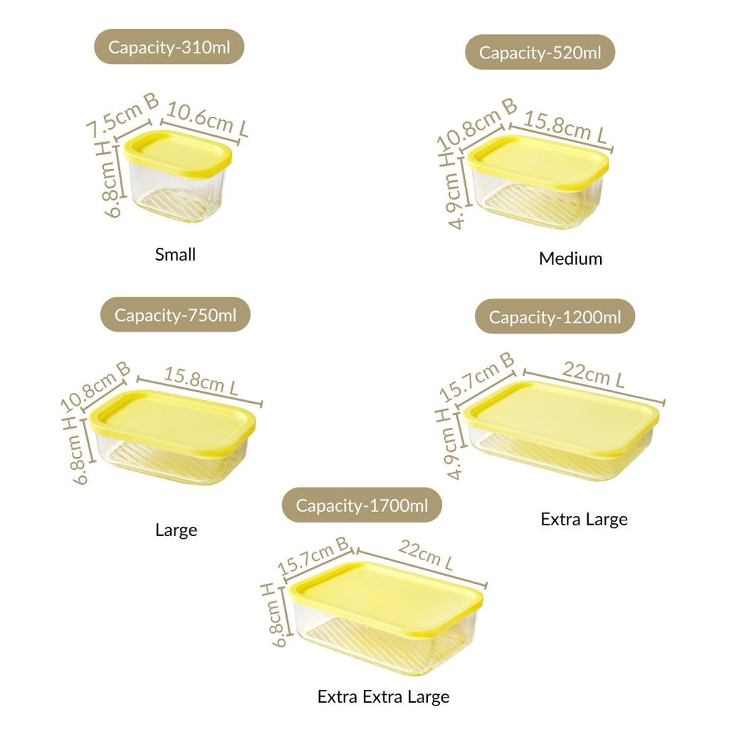 Groovo Stack On Airtight Container Set Of 7