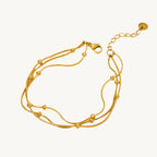 Beaded Beauty Layered Chain Bracelet