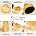 Halo Gold Dessert Riser Tall