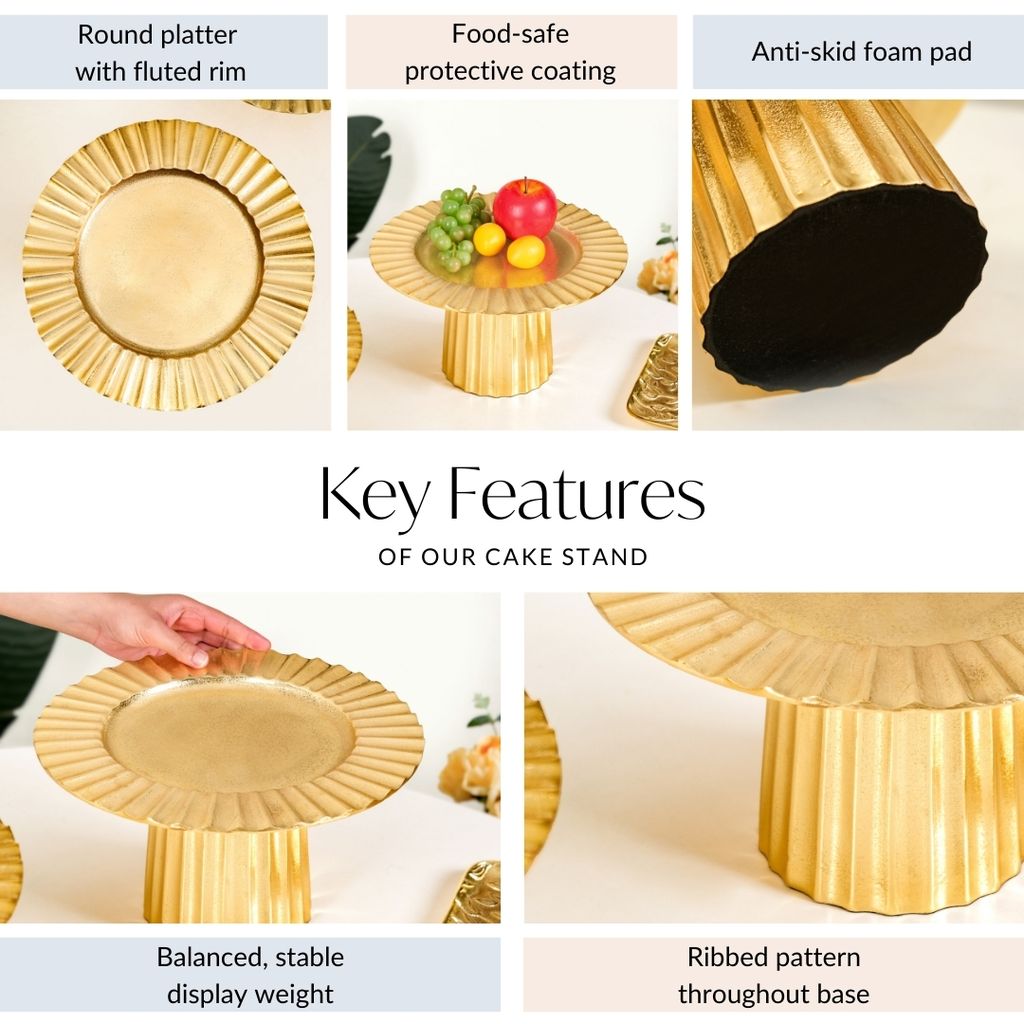 Halo Gold Dessert Riser Short