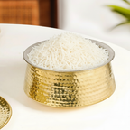 Hammered Pure Brass Biriyani Handi Lagan With Lid 4000ml