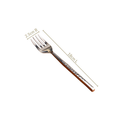 Hammered Stainless Steel Fork Set Of 6