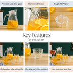 Glass Jug And Tumbler Set Of 5