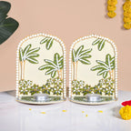 Handmade Lippan Art Tealight Candle Holder Set Of 2