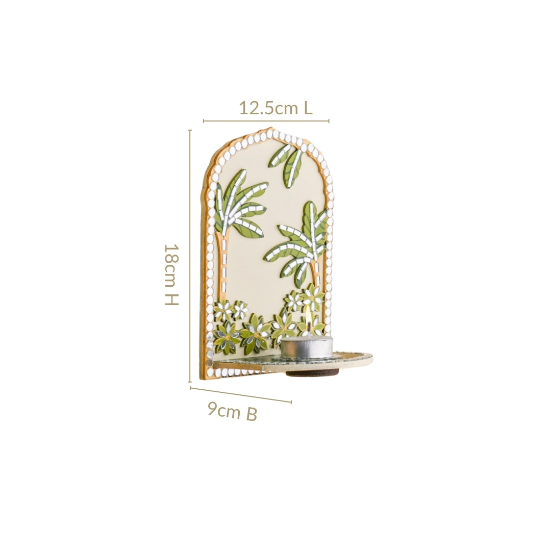 Handmade Lippan Art Tealight Candle Holder Set Of 2