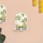 Handmade Lippan Art Tealight Candle Holder Set Of 2