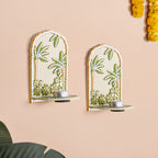 Handmade Lippan Art Tealight Candle Holder Set Of 2