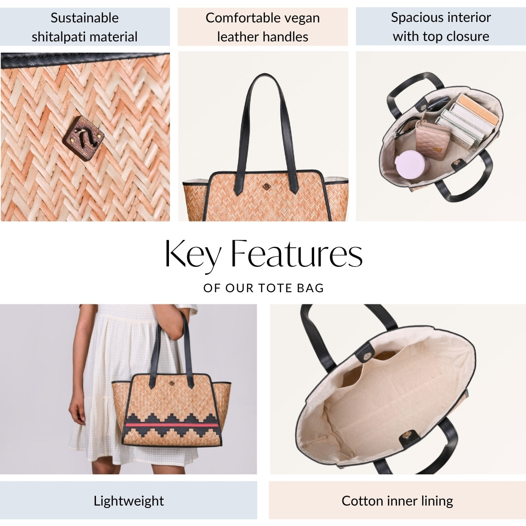 Handwoven Shitalpati Wayfarer Tote Bag
