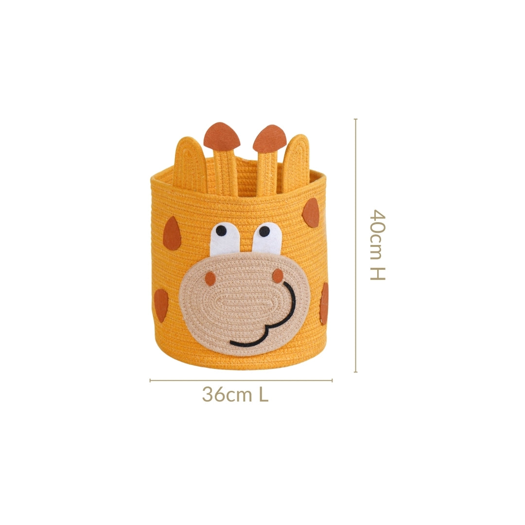 Happy Giraffe Organiser Basket For Kids Room 40cm