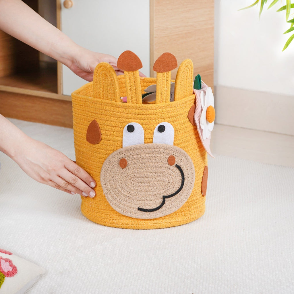 Happy Giraffe Organiser Basket For Kids Room 40cm