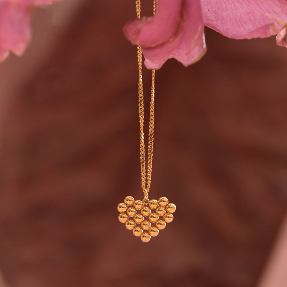 Heart Bloom Beaded Necklace