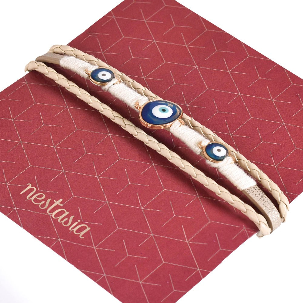 Protective Amulet Braided Bracelet With Evil Eye Charm