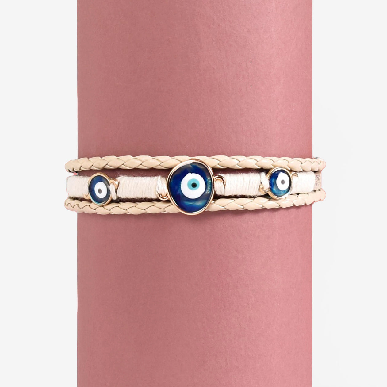 Protective Amulet Braided Bracelet With Evil Eye Charm