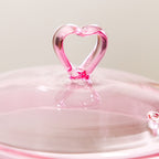 Love Pink Borosilicate Glass Cooking Pot 1250ml