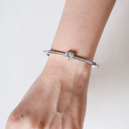 Heart On Sleeves Silver Bracelet