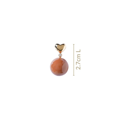 Heart Of Gold Drop Earrings Brown