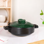 Botanica Ceramic Casserole Cooking Pot Green 2000ml