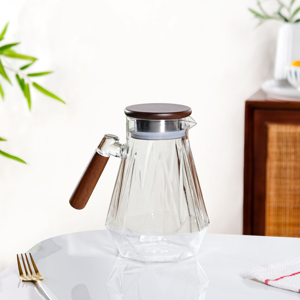 Modern Borosilicate Juice Jar With Fusion Handle 1350ml
