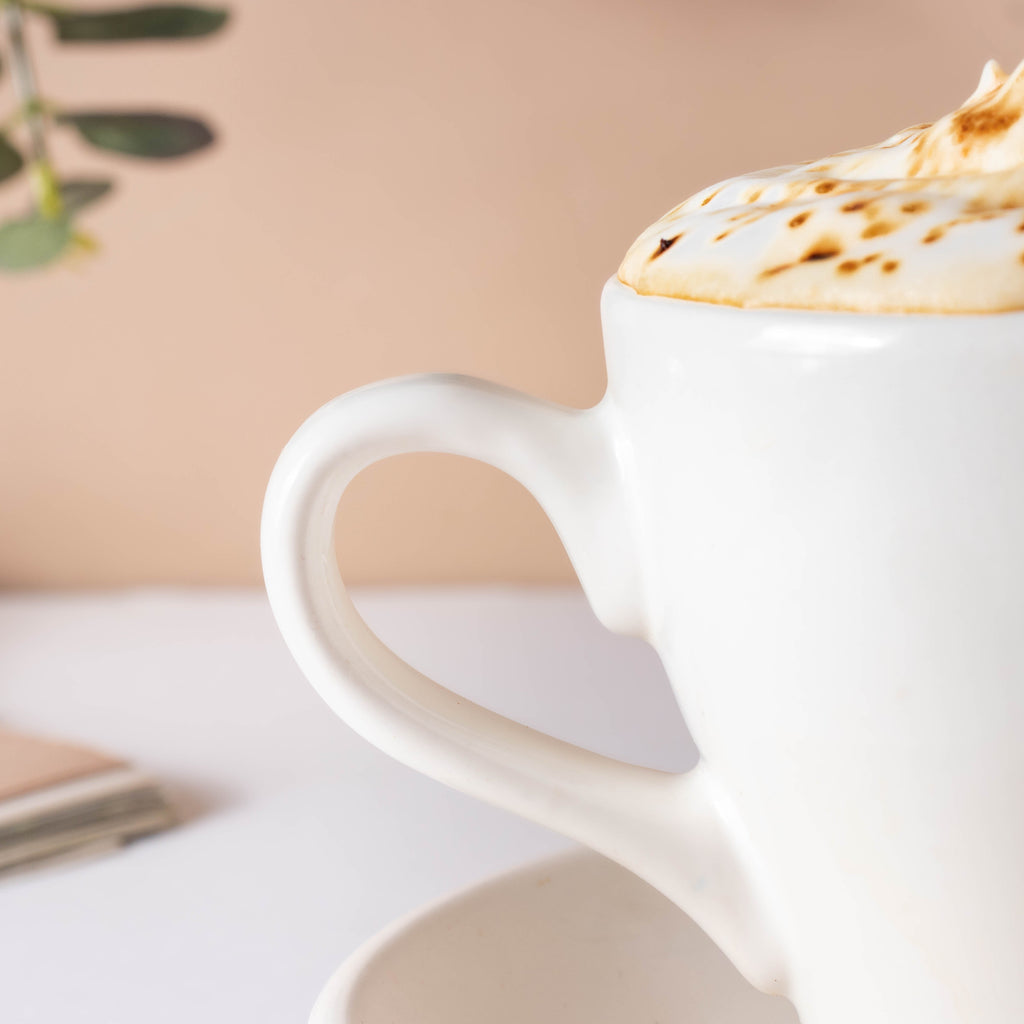 Glazed Ceramic White Cup Set 150 ml