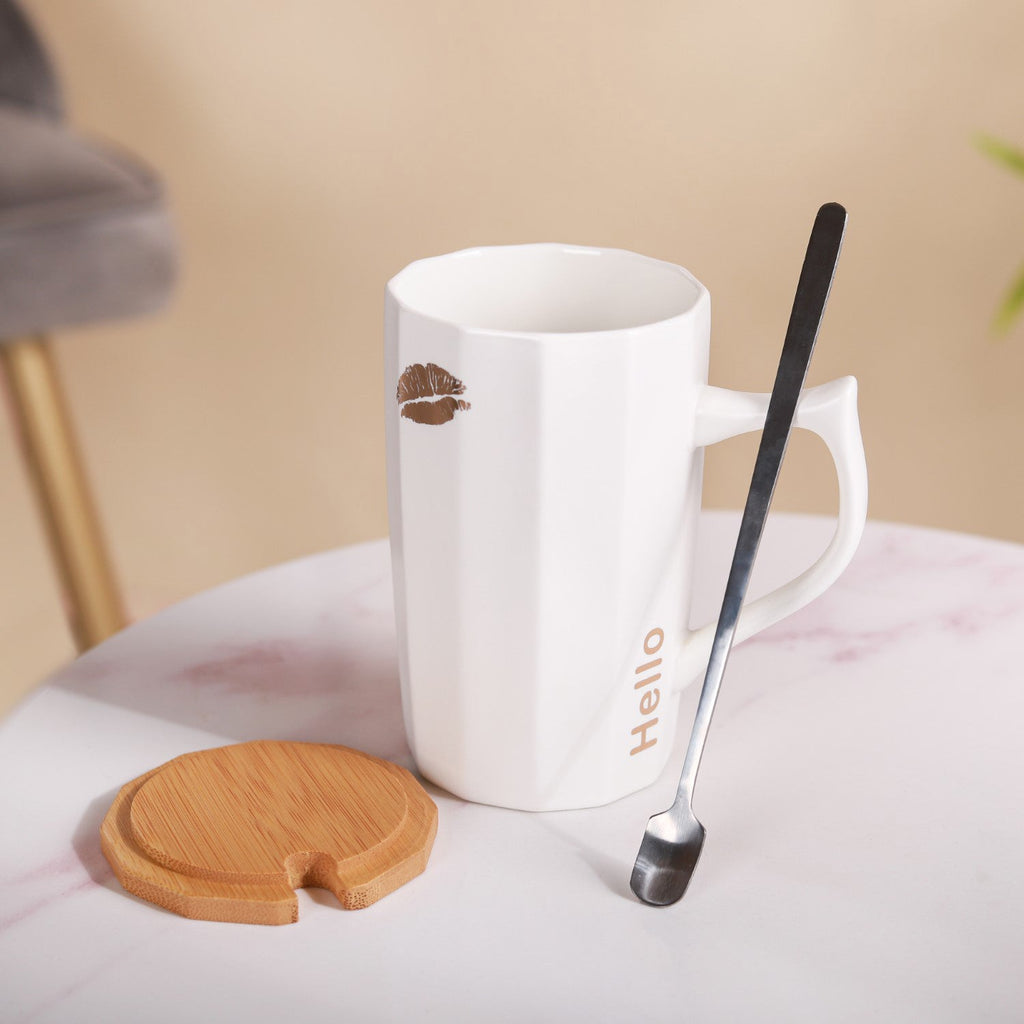 Cup With Lid and Spoon