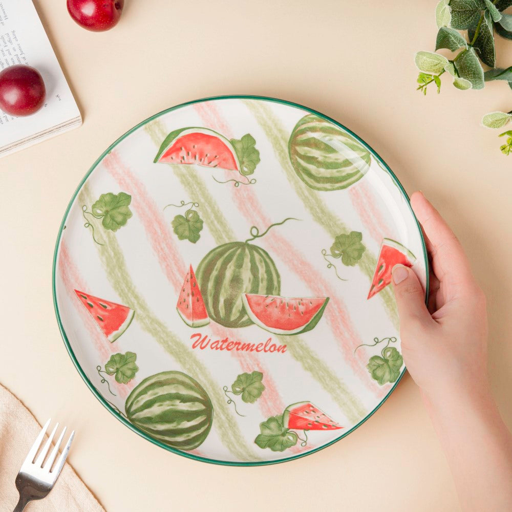Decorative Watermelon Fruit Plate 10 Inch