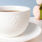 Serena White Truffle Cup and Saucer Set