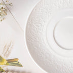 Serena White Truffle Cup and Saucer Set