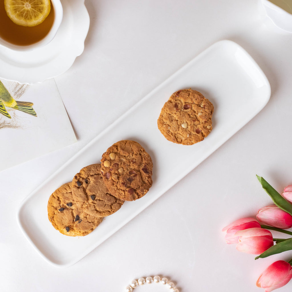 Serena Snowy White Long Platter 14 Inch