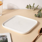 Ceramic Square Dining Plate White