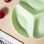 Ceramic Round Section Plate Green