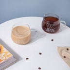 Good Morning Tea Cup Set of 2 White
